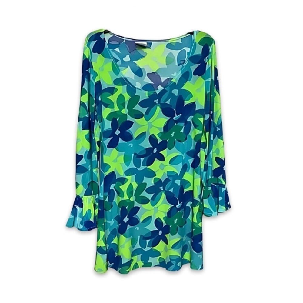 Spirit Halloween Tunic Top 1960’s Inspired Lightweight Long Sleeves Multicolor S